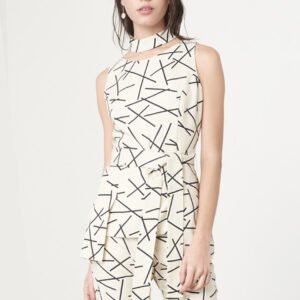 Tank with V-Neck and Panel Detail multi color